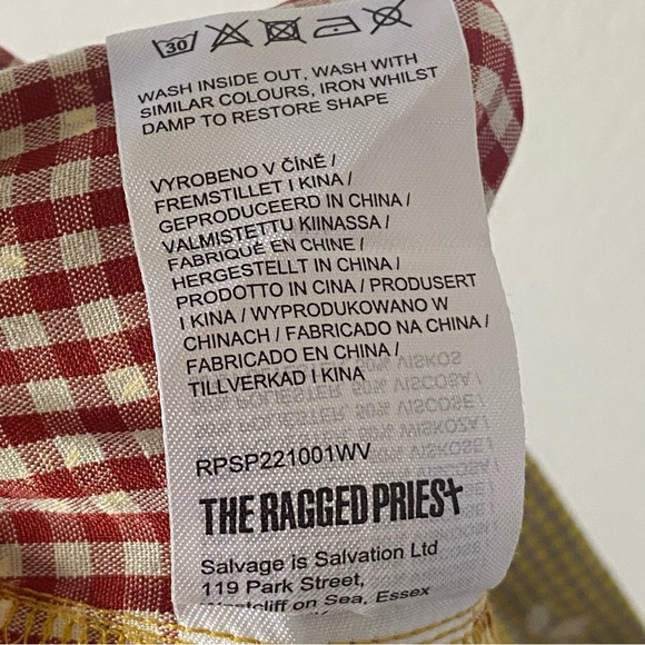 The Ragged Priest Checkered Patchwork Daisy Boho Vest S/P Womens Juniors Zip - Picture 7 of 7